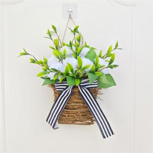 Frühling Pfingstrose Blume Korb Kranz Simulierte Blumen Korb Tür Behänge