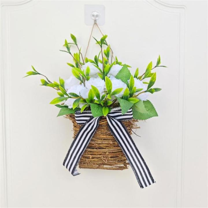 Frühling Pfingstrose Blume Korb Kranz Simulierte Blumen Korb Tür Behänge