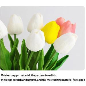 Kunstblumen Künstliche Blumen, Tulpe mit Vase, künstliche Pflanzen, künstliche Pflanzen für Heimdekoration – Seidenblumen-Arrangement für Partys für jeden Anlass