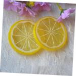 30 STK Nachahmung Einer Zitronenscheibe gefälschte Zitronenscheiben Früchte Fotorequisite künstliche früchte kaffeebecher Grapefruit-Ornamente künstliche Zitronenscheiben PVC