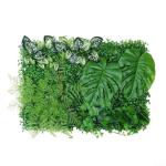 Decoratieve kunstmatige hekken 40 x 60 cm Kunstmatige Plant Gras Nep Plant Wandpanelen Kunstbloemen Hek Groene Bladeren Muur Hekken Outdoor Gesimuleerde Plant Wandpanelen Huis Tuin