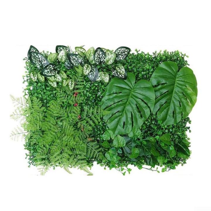Decoratieve kunstmatige hekken 40 x 60 cm Kunstmatige Plant Gras Nep Plant Wandpanelen Kunstbloemen Hek Groene Bladeren Muur Hekken Outdoor Gesimuleerde Plant Wandpanelen Huis Tuin