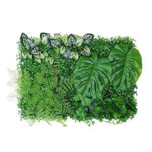 Decoratieve kunstmatige hekken 40 x 60 cm Kunstmatige Plant Gras Nep Plant Wandpanelen Kunstbloemen Hek Groene Bladeren Muur Hekken Outdoor Gesimuleerde Plant Wandpanelen Huis Tuin