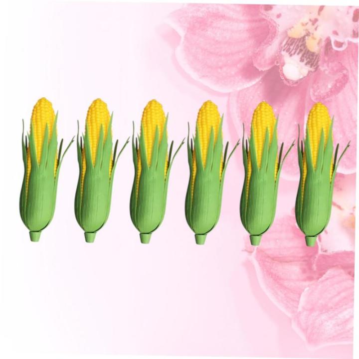 6st Mais Zur Dekoration Botanisches Dekor Simulation Lebensechtes Pflanzen Dekor Wohnakzente Dekor Realistisches Gemüse Kunstpflanze Ornament Gefälschtes Essen Schrank Süssigkei