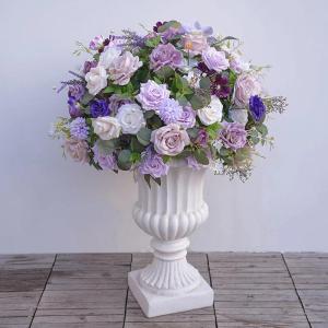 Lila Rose Lavendel Greenery Hochzeit Tisch Centerpiece Floral Ball Arrangement Event Party Requisiten Schießen Zubehör (40CM)