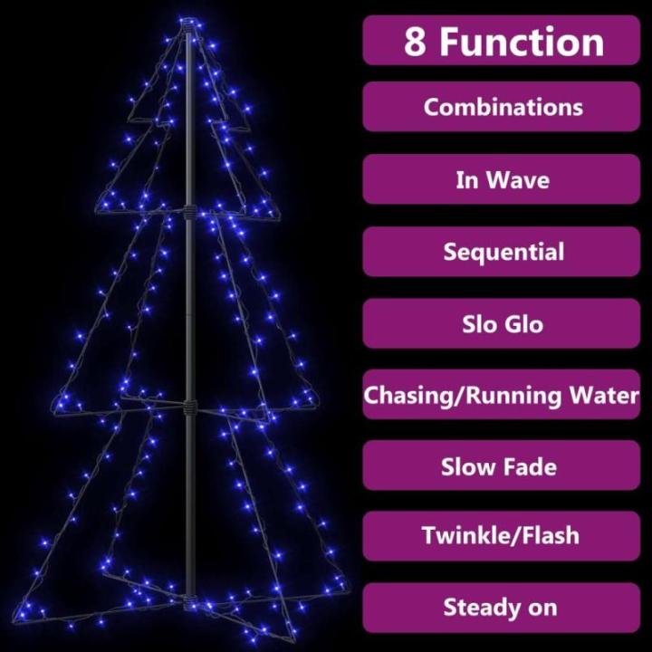 Weihnachtsbaum in Kegelform 160 LEDs Indoor & Outdoor 78x120 cm