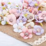 80 stuks kunstmadeliefjes, bloemkelken, , kleurrijke bloemkelken, mini zijden bloemen voor het knutselen, scrapbooking, bruiloften, feesten, woondecoratie - willekeurige kleuren