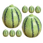 2 Sätze Künstliche Früchte Realistisches Fruchtmodell Simulation Künstlicher Früchte Fälschung Groß Thematisiert Wassermelonen-küchendekoration Essen Green Harz 8 Stück * 