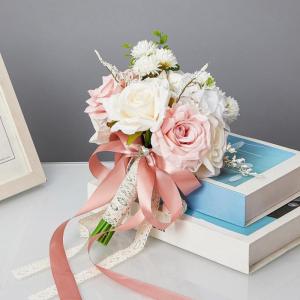Eleganter künstlicher Rosen-Hochzeitsstrauß, moderner künstlicher Blumenstrauß, Party-Blumencluster für Hochzeitsfeiern