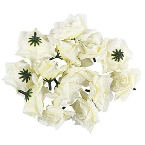 Decoratieve bloemen, , verschillende soorten, ca. diameter 4 - 5 cm (rozen - wit - 14 stuks)