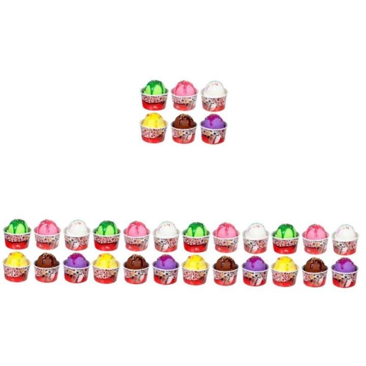 30 Stück Eiscreme Modell Gefälschte Eiscreme Kugeln Modell Eiscreme Kugeln Requisite Eiscreme Kugeln Schaufenster Requisite Gefälschte Desserts Lebensechte Eiscreme