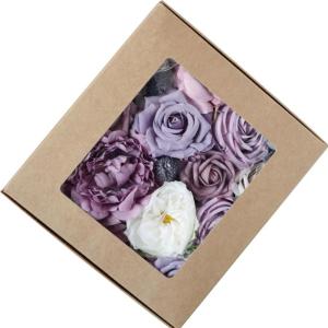 Taro Lila Kunstblumen-Box-Set für selbstgemachte Hochzeitssträuße, Tafelaufsätze, Arrangements, Partys, Babypartys, Heimdekorationen