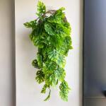 2 stuks kunstmatige Monsterabladeren Kunstmatige klimop Bladslinger Planten Wijnstok Hangende Faux Tropische Monstera Palmbladeren Nep-klimopplanten voor binnen, buiten, huis, tuin
