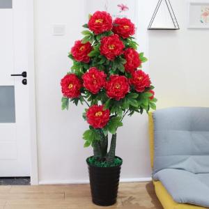 Kunstblumen Künstliche Pflanzen Künstliche Pflanzen im Topf, 150 cm/4.92 ft Imitationspflanzen für drinnen und draußen, Hausgarten, Schlafzimmer, Dekoration für jeden Anlass