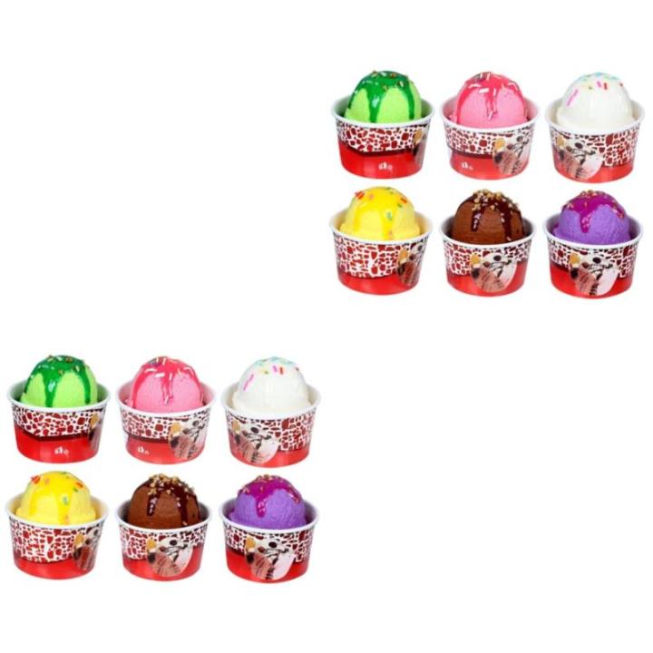12 Stück Eiscreme Modell Eiskugeln Gefälschte Eiscreme Geschenke Künstliches EIS Partygeschenk Eiscreme Requisiten Eiscreme Display Requisiten Eiscreme Requisiten