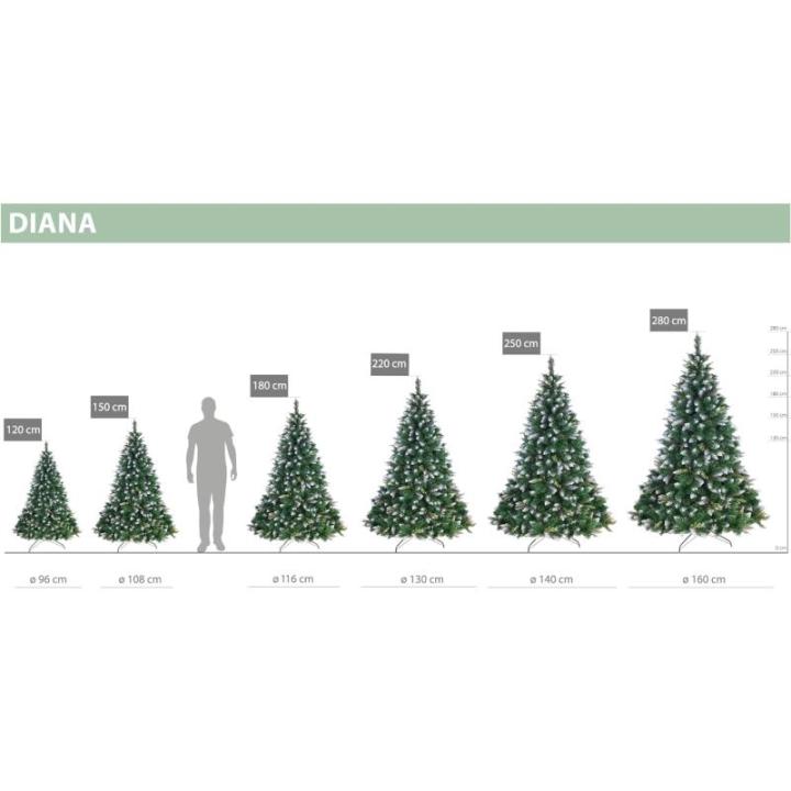 Diana Kunstkerstboom, dennenboom, dennenboom, pvc, kerstdecoratie