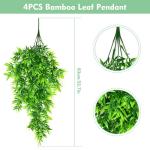 4 stuks , hangende bamboe, bladeren, hangplant, , hangend, 83 cm, plastic planten, hangend als echte kunst, hangplant, kunstmatige hangplant voor balkon, thuis