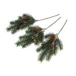 Kunstmatige dennentak/kersttak (spuitgiet) met kleine kegels (3 stuks)