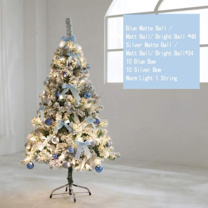 Leichter künstlicher Weihnachtsbaum, beflockter Schnee mit Ornamenten, Metallbeinen, Glasfaser-Baum, klassisch für Dekorationen im Innenbereich, 9,8 Fuß, modisch，A-6Ft(180CM)