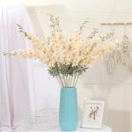 Roze Delphinium , 6 stuks 33,5 inch kunstmatige ridderspoor bloem, nepbloemen zijden bloemen met stengels echte look, nepbloemen Flores Artificiales para Decoracion (roze)