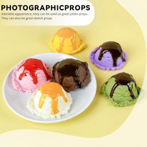 Künstliche Eisportionierer, realistische Simulation, Nachahmung, gefälschte Lebensmittel, Desserts, Modellnachbildung, gefälschte Eiskugeln, Fotografie-Requisite für Zuhause, G