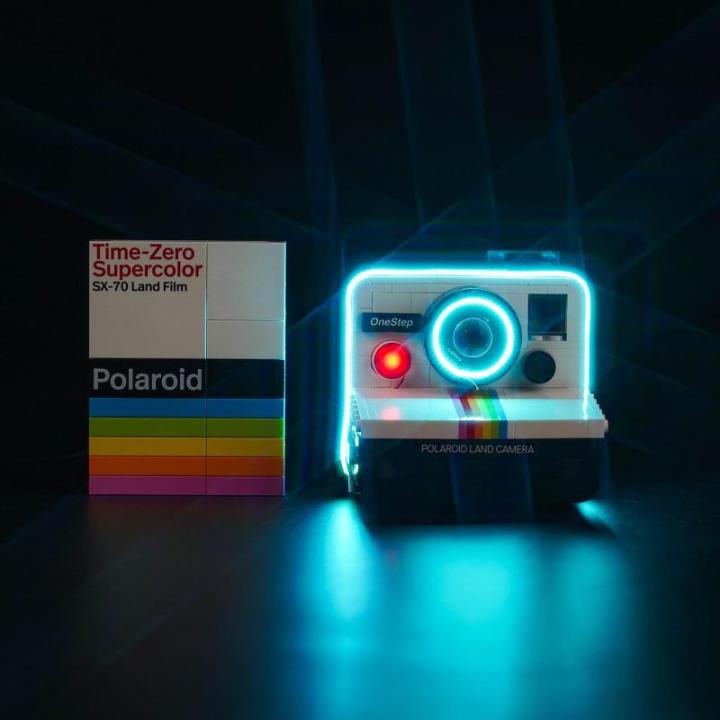 Lichtset compatibel met Lego 21345 Polaroid OneStep SX-70 camera (geen model), led-verlichtingsset compatibel met Lego Polaroid OneStep SX-70 camera, creatief speelgoed
