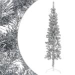 Künstlicher Weihnachtsbaum Silber 180 cm Höhe PVC-Material Halb-Weihnachtsbaum Platzsparend Wand Christbaum Innen- und Außenbereich Wirtschaftliche Weihnachtsdekoration Festlich