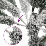 Künstlicher Weihnachtsbaum Klappbar Christbaum Kunstbaum Weihnachten Dekobaum Künstlicher Weihnachtsbaum Tannenbaum Weihnachtsdeko 150 LEDs & Kugeln 150 cm Grün und Weiß