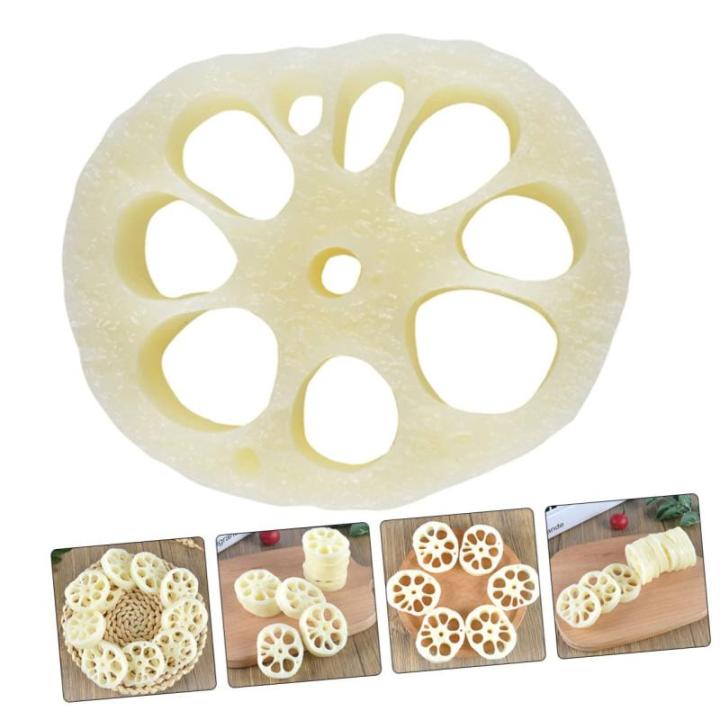 5 Sätze Modell Der Lotuswurzelscheibe Kinder Dekor Miniaturen Zum Basteln Mini-Food-Spielzeug Mini-hausdekoration Spielzeug Für Kinder Mini-dekor Gefälschte Scheibe PVC 4 Stück