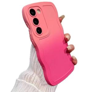 Miagon Gradient esthetische golfhoes voor Samsung Galaxy A05S, schattige golven, telefoonhoes voor dames en meisjes, krullend frame, design, siliconen TPU bumper beschermhoes