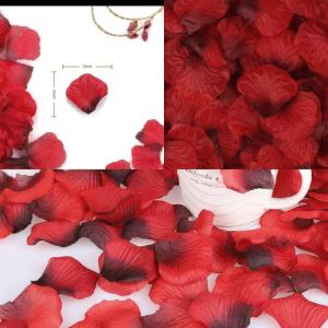 Kunstrozenblaadjes, 1.000 stuks, romantische decoratie voor bruiloft en slaapkamer, mooie rozen voor hem als verjaardagscadeau, mooie verjaardagsdecoraties, rood