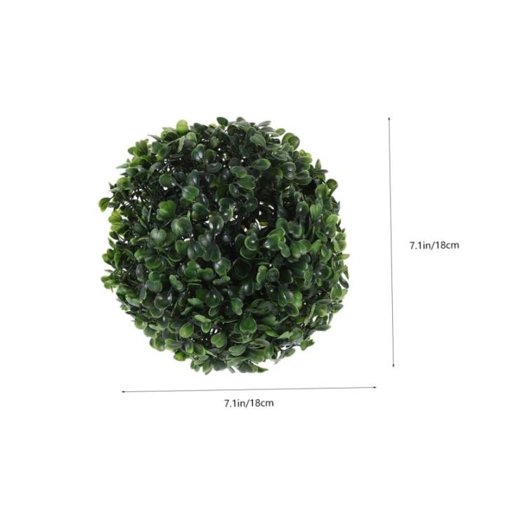 2St Simulierter Mailänder Ball Formschnittbälle mit Solarleuchten künstliche Buchsbaumkugeln kunstpflanze zimmerpflanzen künstliche Pflanzen hängender Grasball Simulation Gras