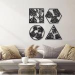 Houten bladeren muur decor, blad muur opknoping, 4 bladeren muur kunst, minimalistische muur decor, Boho muur kunst, woonkamer muur decor, slaapkamer decor