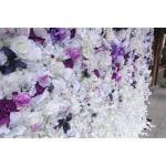 Künstliche Blumen-Wandpaneele, Lila Und Weiß, Kunstrosen, Künstliche Blumen-Hintergrundpaneele Für Hochzeit, Party, Event, Blumen-Wanddekoration(1.5M*2.4M)