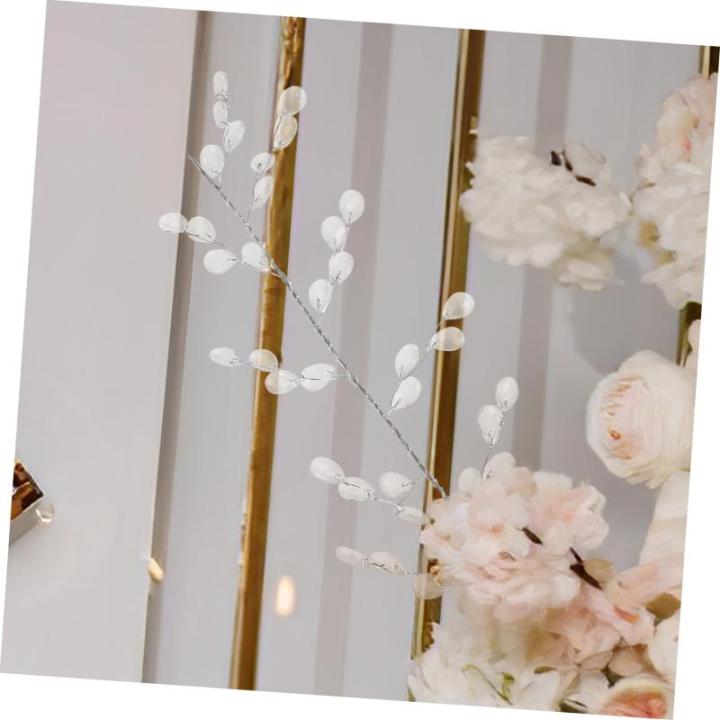 12 Stück Kristallperlen Acrylzweig Blütenknospenzweig Blumenhandwerk Acrylblume Künstliche Acrylpflanze Hochzeit Heimdekoration Hochzeitsfeier Heimdekoration