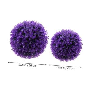 2st Eukalyptus-grasball Dekorative Kugeln Formschnittball Pflanzen Decke Grasball Künstliche Pflanzen Für Den Innenbereich Künstliche Formschnittpflanze Graskugeln Plastik Viole