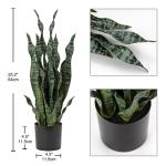 Sansevieria , 2 stuks, hoogte 64 cm, , decoratie, woonkamer, plant, kamerplanten, balkon, kantoor, decoratie, kunstplant voor tuin, kantoordecoratie