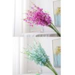Kunstblumen Künstliche Orchideenblumen, künstliche tanzende Orchideen, für den Innenbereich, Zuhause, Party, Büro, Weihnachtsdekoration, mit Vase, 5 Farben für jeden Anlass