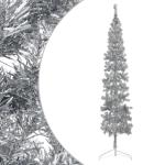 Künstlicher Weihnachtsbaum Silber 240 cm Höhe PVC-Material Halb-Weihnachtsbaum Platzsparend Wand Christbaum Innen- und Außenbereich Wirtschaftliche Weihnachtsdekoration Festlich