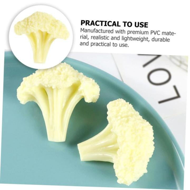 3 Stück Blumenkohl Modell Brokkoli Modelle Simulierte Brokkoli Modell Lebensechte Brokkoli Gefälschter Gemüse Brokkoli Künstliches Gemüse Broccolini