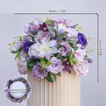 Lila Rose Lavendel Greenery Hochzeit Tisch Centerpiece Floral Ball Arrangement Event Party Requisiten Schießen Zubehör (40CM)