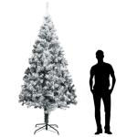 Weihnachtsbaum mit Schnee Künstlicher Weihnachtsbaum mit Ständer PVC Extra großer Weihnachtsbaum Grün 300 x 155 cm