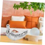 4 Stück Disco-Banane Gefälschte Banane Reflektierendes Disco-Ornament Reflektierende Discokugel Hängende Discokugel Bühnenbeleuchtungskugel Bananenverzierung Bananenfigur Glas