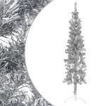 Künstlicher Weihnachtsbaum Silber 180 cm Höhe PVC-Material Halb-Weihnachtsbaum Platzsparend Wand Christbaum Innen- und Außenbereich Wirtschaftliche Weihnachtsdekoration Festlich