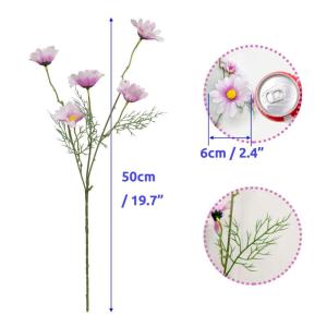 SNAILGARDEN 12 bundels kunstmatige madeliefjesbloem, 60 koppen kunstzijde wilde bloemen, plastic nep margriet madeliefjesbloemen boeket voor boerderij, tuin, binnen en buiten, deco