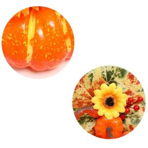 Halloween-Kürbisse, Ahornblätter, Ornament, Herbsternte, Dekor, neuartiges dekoratives Handwerk, Esstisch-Mittelstück für Geschäft und Büro, Style A