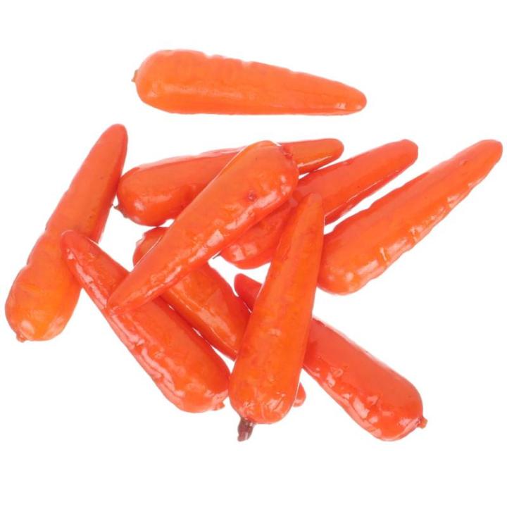 2 Sätze Künstliche Karotte Heimküche Gefälschtes Gemüse Tu So, Als Würdest Du Karotte Spielen Karotten-Display-Requisiten Karotten-dekor Lebensechte Karotte Schaum 30 Stück 