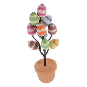 Ceramic Ornaments Osterei, Topfpflanze, Osterei, Bonsai-Statue, Osterdekoration, künstliche Eier, Tischbaum, Desktop, Ostern, Bonsai-Ornament, Mittelstück, Dekoration, Ei, Deskto