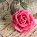 50 x schuimhoofden, bloemhoofden, kunstbloemen, bruidsboeket, huisdecoratie, rozen - roze, 7,5 - 7,5 cm