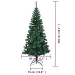 Künstlicher Weihnachtsbaum Schillernde Spitzen Grün 150 cm PVC